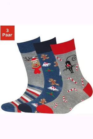 H.I.S Sokken met kerstdesign (set, 3 paar)