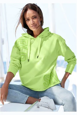 ELBSAND Hoodie ELGIN met logo-borduurwerk, losse hoodie van elastische katoen