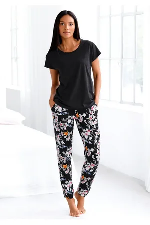 QS by s.Oliver Pyjama met bloemmotief (2-delig, 1 stuk)