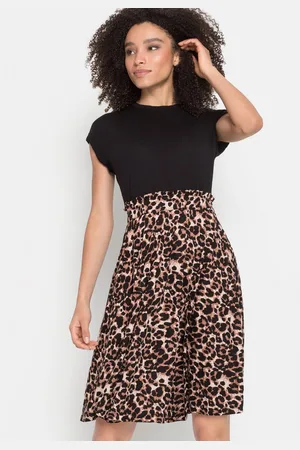 Lascana Jerseyjurk met paperbag-band