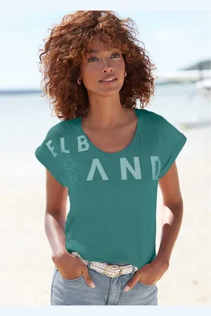 ELBSAND T-shirt gemaakt van zachte jersey, shirt met korte mouwen, sportief en comfortabel