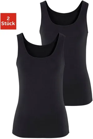 vivance collection Tanktop Elastische katoenkwaliteit gemaakt van elastische katoenen stof, strandtop (Set van 2)