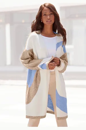 Lascana Lang vest met patroon, zachte cardigan, comfortabele pasvorm