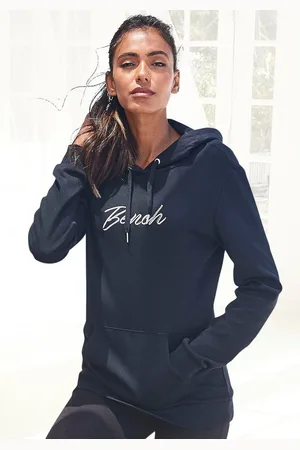 Bench Hoodie met glanzende logo-borduurwerk, loungepak, hoodie