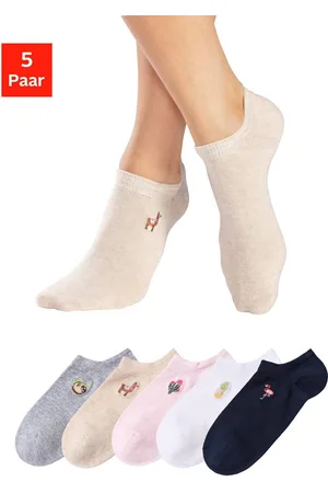 H.I.S Sneakersokken met motiefborduursel (set, 5 paar)
