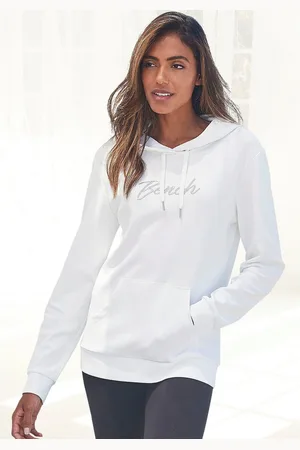 Bench Hoodie met glanzende logo-borduurwerk, loungepak, hoodie