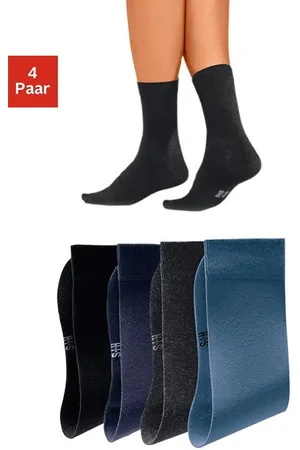 H.I.S Basic sokken met een hoog katoengehalte (set, 4 paar)
