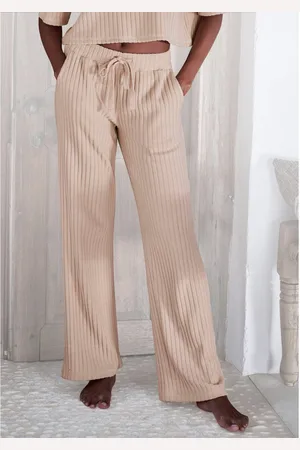 Lascana Homewearbroek -Loungebroek -lounge-/brei broek met wijde pijpen en zijzakken, loungewear (1-delig)
