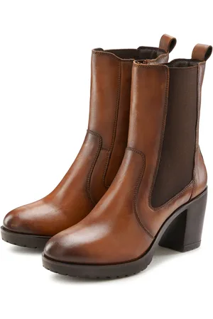 Lascana Laarsjes van leer in chelsea-look, laarzen, boots