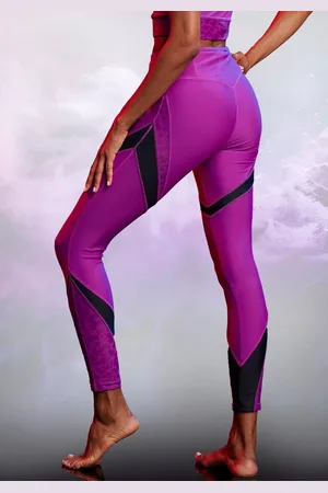 Lascana Legging met leo- en kleurinzetstukken