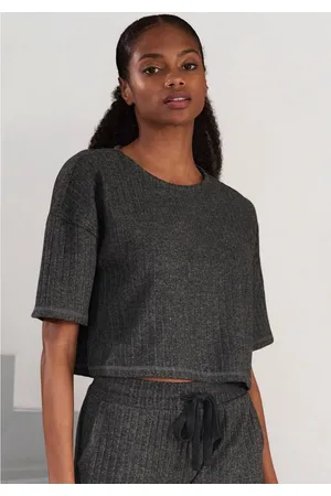 Lascana Shirt met 3/4-mouwen Loungeshirt Lounge-/gebreide shirt van zachte brei, loungewear