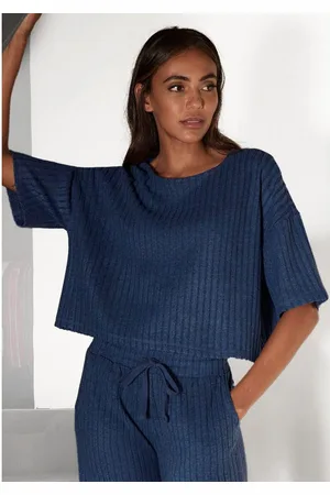 Lascana Shirt met 3/4-mouwen Loungeshirt Lounge-/gebreide shirt van zachte brei, loungewear