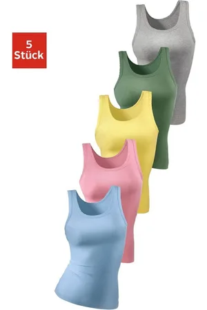 Petite Fleur Hemd van zachte fijnrib-kwaliteit, tanktop, onderhemd (5 stuks, Set van 5)