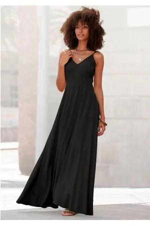 Lascana Maxi-jurk van geweven viscose, cut-outs op de rug, zomerjurk