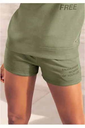 Buffalo Sweatshort met statement print, loungewear