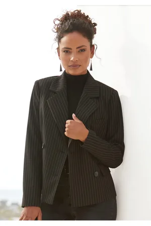 Lascana Korte blazer met dubbele knoopsluiting, damesblazer, sportief-elegant