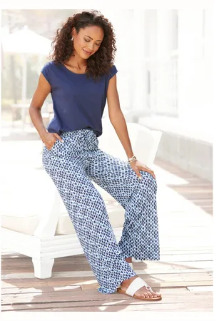 Lascana Jumpsuit met wijd been en zakken, zomerse jumpsuit, 2-in-1-look