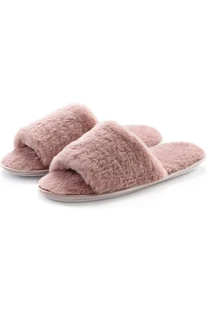 vivance collection Slippers Pantoffel, slipper, pantoffel, met knuffelig, warm faux-bont vegan