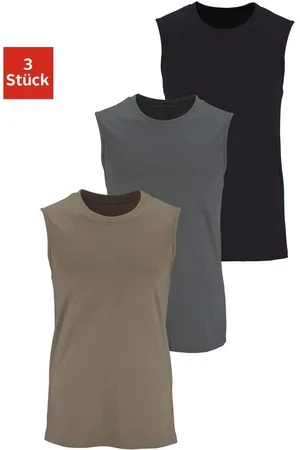 H.I.S Muscle-shirt met een ronde hals (set, 3-delig)