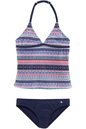 QS by s.Oliver Tankini Barcelona Kids in pittige streep-look