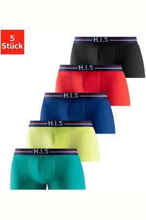 H.I.S Hipster strak zittende boxershorts met strepen van katoenmix (set, 5 stuks)
