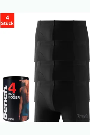 Bench Boxershort voor heren met kleine logoprint op de pijp (blik, 4 stuks)