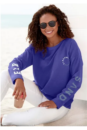 ELBSAND Sweatshirt Anvor met logo-prints op de mouwen, sportief-casual
