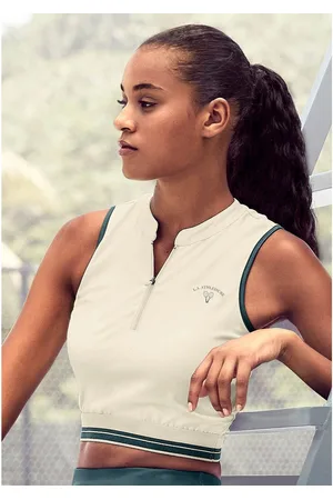 Lascana Crop-top Tennis Sporttop met rits