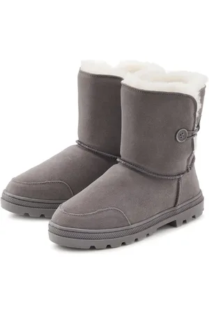 Lascana Winterlaarzen van knuffelig lamsvacht, robuuste zool, winterlaars, snowboots