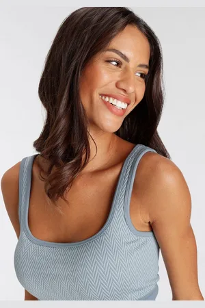 Vivance Crop-top -Sporttop met brede boord en jacquardpatroon