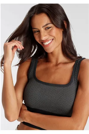 Vivance Crop-top -Sporttop met brede boord en jacquardpatroon