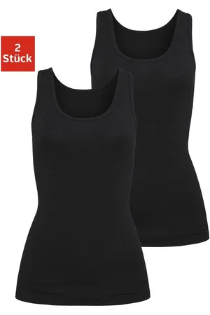 H.I.S Hemd van elastische katoen-kwaliteit, tanktop, onderhemd (Set van 2)