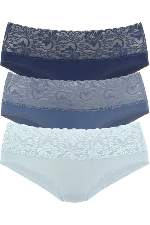 vivance collection Slip van elastische katoen met florale kant (3 stuks)