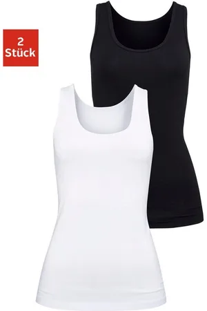 H.I.S Hemd van elastische katoen-kwaliteit, tanktop, onderhemd (Set van 2)