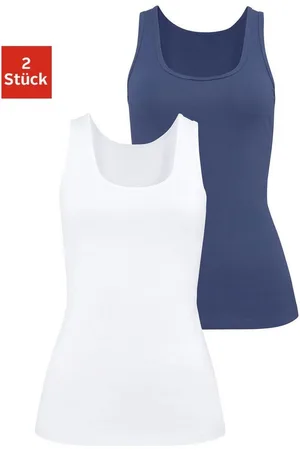 H.I.S Hemd van elastische katoen-kwaliteit, tanktop, onderhemd (Set van 2)
