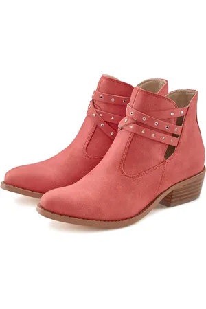 Lascana Cowboylaarsjes Cowboy boots, enkel laars met sierbanden & blokhak VEGAN