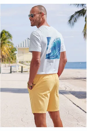 john devin T-shirt Korte mouwen shirt met moderne rugprint van 100% katoen