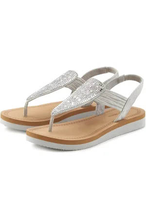 Venice Beach Badslippers Zomerschoen Sandaal, badschoen, zomerschoen, teen-scheider met glitterstenen VEGAN