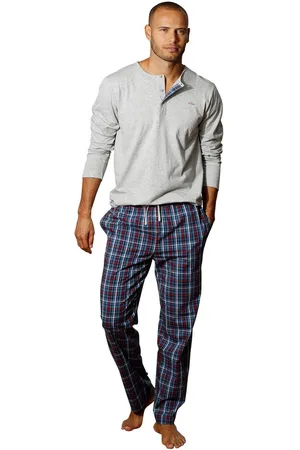 QS by s.Oliver Pyjama Pyjama in lange vorm met knopenrij (2-delig, 1 stuk)