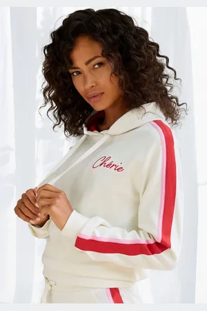 vivance collection Hoodie met contrasterende accentueringen, loungeanzug (1-delig)