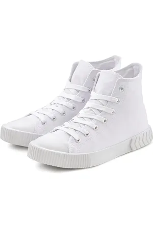 Lascana Laarsjes van textiel om te veters, high sneakers, veterschoenen