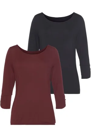vivance collection Shirt met 3/4-mouwen Met manchetten en gouden knopen (Set van 2)