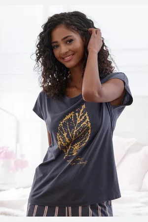 Lascana Pyjama top met folieprint