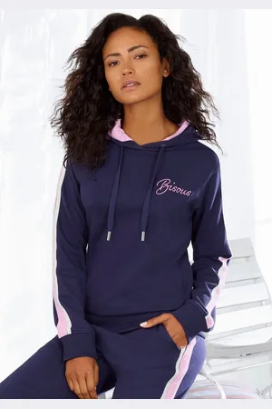 vivance collection Hoodie met contrasterende accentueringen, loungeanzug (1-delig)