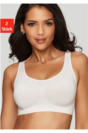 Petite Fleur Bralette-bh SEAMLESS zonder beugels gemaakt van zacht Microtouch-materiaal(Set van 2)