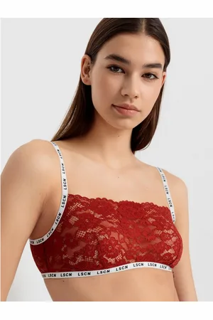 Lascana Bustier met gebloemde kant (1-delig)