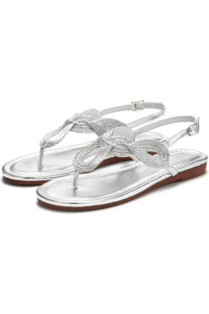 Lascana Teenslippers Sandaal, pantoletten in metallic-look VEGAN