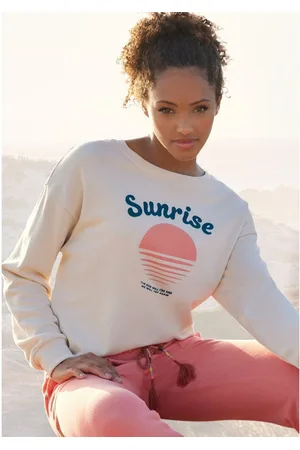 vivance collection Sweater -Pullover met mooie frontprint, loungewear