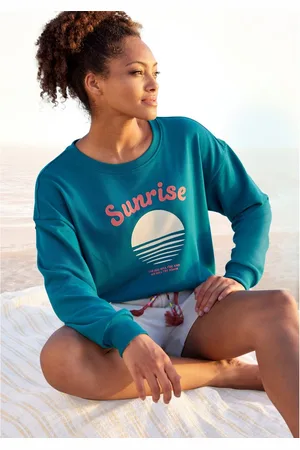 vivance collection Sweater -Pullover met mooie frontprint, loungewear