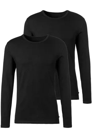 H.I.S Shirt met lange mouwen Dubbelpack onderhemd van katoenmix (2-delig, Set van 2)